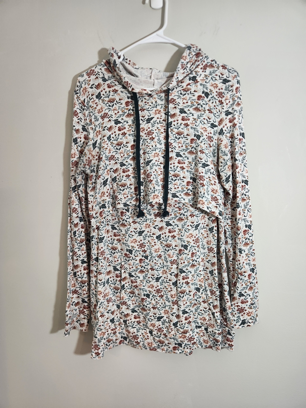 Latched Mama Mushroom Botanical Hooded Long Sleeve Breastfeeding Nursing Top